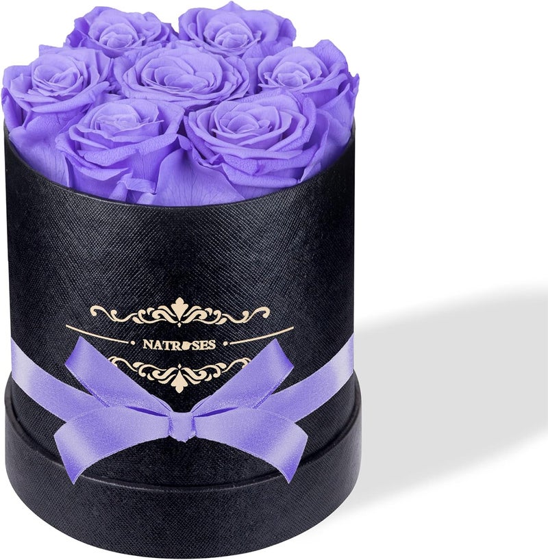 NATROSES Preserved Light Purple Roses in a Box - Image 1